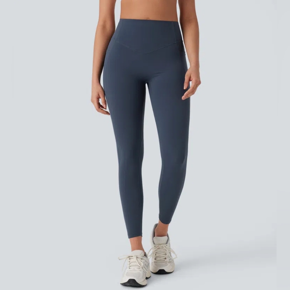 Halara UltraSculpt SoCinched Leggings M Gray High Waisted Tummy Control Shaping